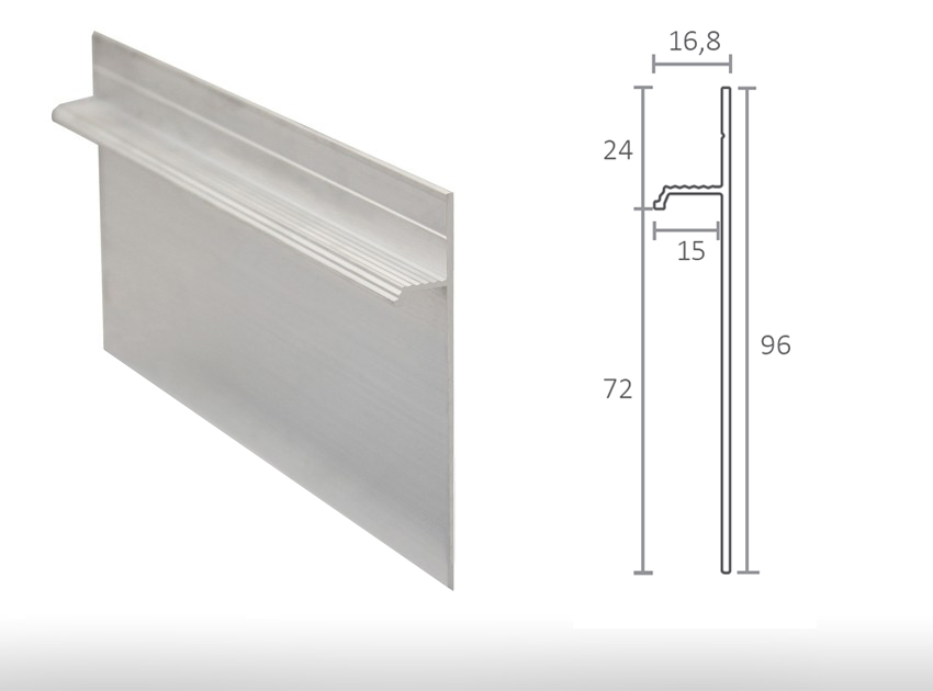 Wall flush skirting