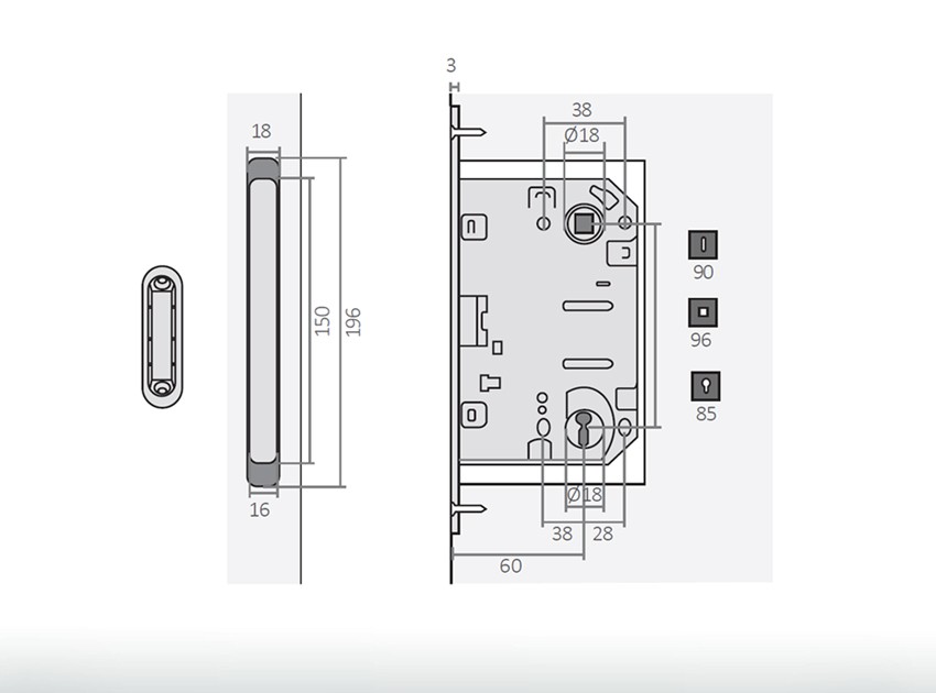 Hardware kit PREMIUM ALU BLACK